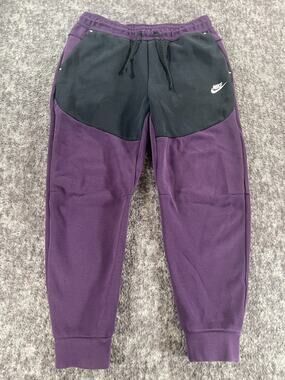 Nike Tech Fleece Jogger Pants Men's L Purple Black CU4495-503 Fit 32x26